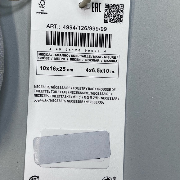 NWT Zara Home Kids Pastel Plaid Mouse Pouch OS - Picture 4 of 5